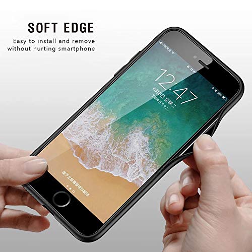 Yoedge Funda iPhone 7/8 / 9 / SE (2020),[Resistente a los Arañazos] Carcasa con Dibujos Animados Diseño [Bordes en Suave TPU Silicona] Híbrida Tempered Case Cover para iPhone 7,Montaña de Nieve