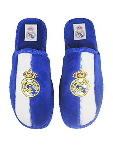 Zapatillas de casa de equipos de fútbol con licencia oficial Real Madrid CF - Color - Azul, Talla - 42