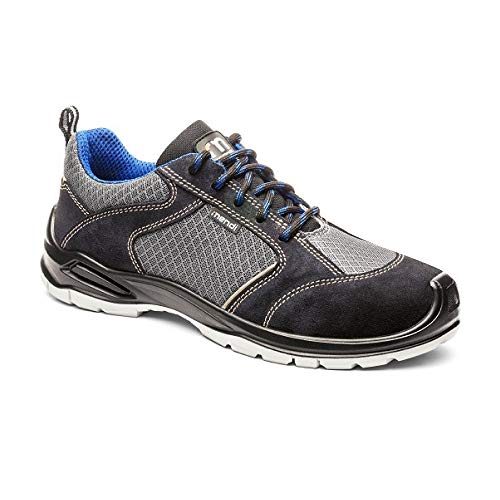 Zapatillas de Seguridad Resistencia eléctrica para Hombre y Mujer/Zapato de Trabajo Comodos con Puntera Reforzada en Fibra de Vidrio (no Acero) Calzado Laboral Antideslizantes (Numeric_45)