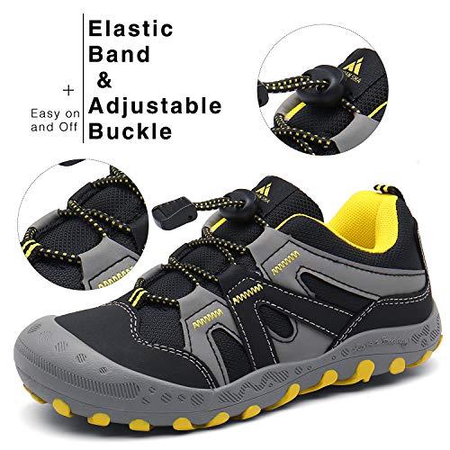 Zapatillas para Niños Zapatos Montaña Niño Calzado Trail para Chicos Respirable Zapatillas Trekking Infantil Negro 34 EU