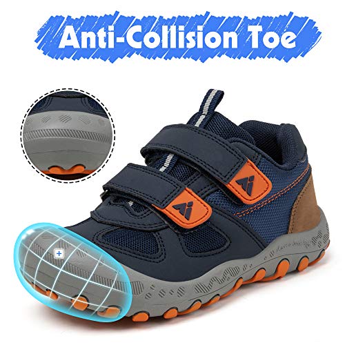 Zapatos de Bambas Niños Niña Zapatillas Senderismo Antideslizante Caminando Trekking Sneakers Azul 24 EU