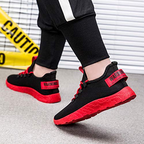 Zapatos de Running para Hombre Mujer Zapatillas Deportivo Outdoor Calzado Asfalto Sneakers Negro Rojo Gris