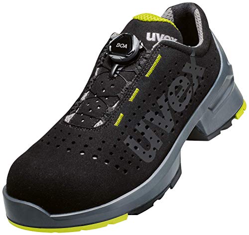 Zapatos de Trabajo Uvex 1 Boa - Zapatos de Seguridad S1 SRC ESD - Cal-Negro, Talla:47
