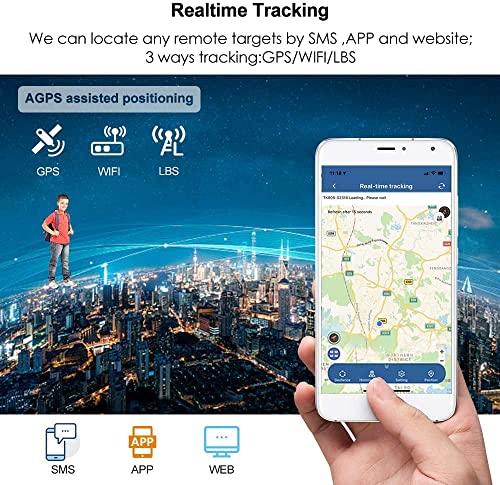 Zeerkeer Mini rastreador GPS portátil en tiempo real Localizador GPS Tracker Anti pérdida de registro seguimiento de múltiples alarmas anciano niño Localización Tracker con aplicación gratuita