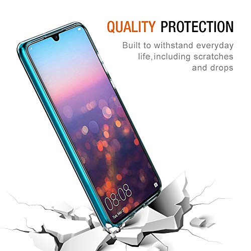 ZhuoFan Funda Huawei P30, Cárcasa Silicona Transparente con Dibujos Diseño Suave Gel TPU Antigolpes de Protector Piel Case Cover Bumper Fundas para Movil HuaweiP30 2019 6,0 Pulgadas, Montaña de Nieve
