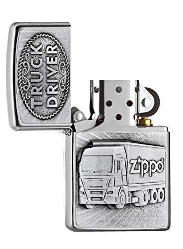 Zippo 2005895 Truck Driver - Mechero (Cromo Satinado, tamaño único)