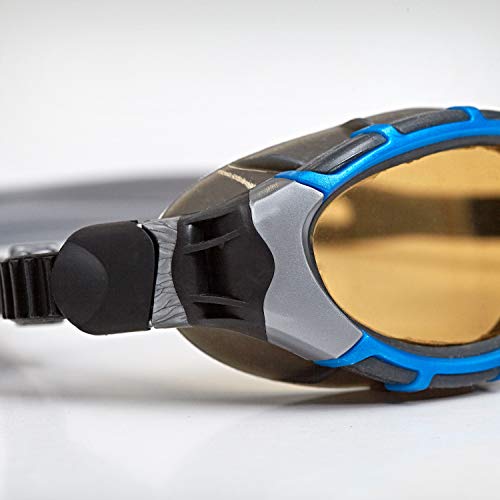 Zoggs Predator Flex Polarized Ultra Reactor Goggles M - Gafas de natación (talla M), color azul y plateado