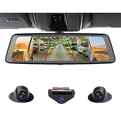 10" Dash CAM 4G Touch Screen 4 Cams Streaming Video ADAS GPS Navigation Car Vehicle Dash Camera DVR Rear View Mirror with Loop Recording G-Sensor