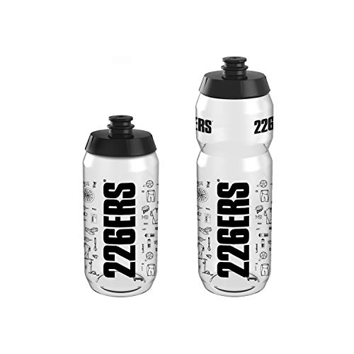 226ERS Bidón de Ciclismo Superligero Knolling Negro para Hidratación, BPA Free - Una Botella de 750 ml