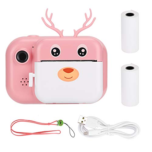 2.4in Toys Camera, Print Camera, Twin Lens Instant Print para Niños Niños,(Pink)