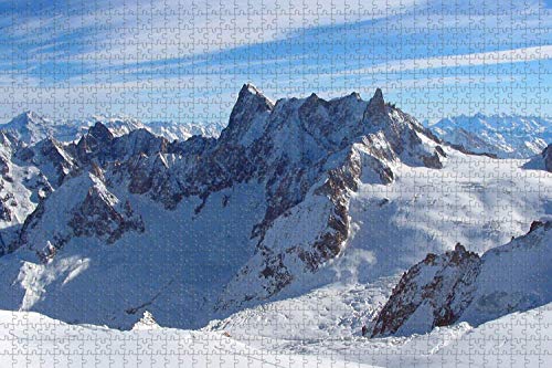 500 piezas-Francia Aiguille du Midi Chamonix Alps Rompecabezas para adultos Regalo de viaje de madera Recuerdo