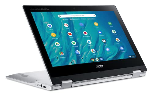 Acer Chromebook Spin 311 CP311-3H - Ordenador Portátil 2 en 1 Convertible y Táctil 11.6" HD IPS (MTK MT8183, 4GB RAM, 32GB eMMc, ARM Mali-G72 MP3, Chrome OS), PC Portátil Plata - QWERTY