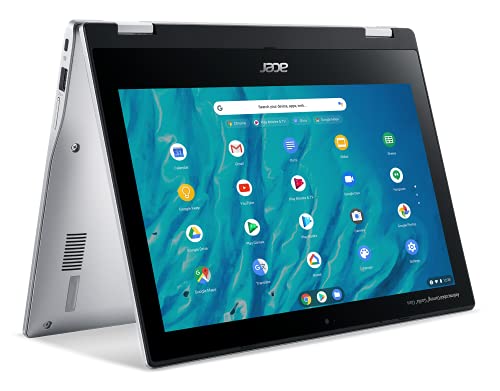 Acer Chromebook Spin 311 CP311-3H - Ordenador Portátil 2 en 1 Convertible y Táctil 11.6" HD IPS (MTK MT8183, 4GB RAM, 32GB eMMc, ARM Mali-G72 MP3, Chrome OS), PC Portátil Plata - QWERTY