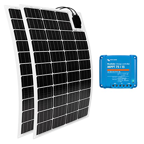 ACTIVESOL ECO 100 Watt Monocrystalline Si Solar Panel, Diseño ligero y flexible, 705 x 960 mm, Módulo de alta eficiencia para RV, autocaravanas, MADE in EU