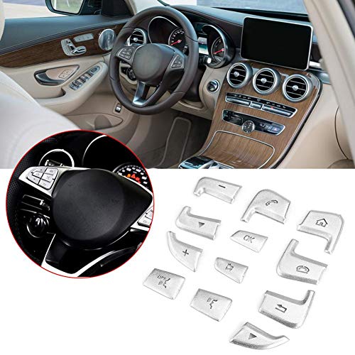 Adhesivo para volante - Adhesivo decorativo compatible con Mercedes-Benz C Class/GLC/V Class 12Pcs