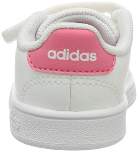 adidas Advantage I, Sneaker Unisex bebé, Footwear White/Real Pink/Footwear White, 18 EU