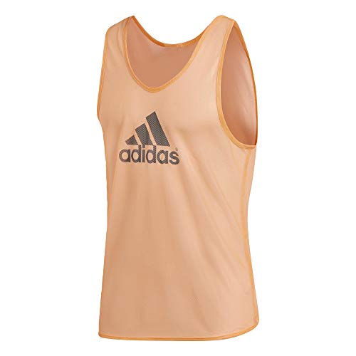 adidas Bekleidung Fußball Trainings Bib 14 Camiseta de Manga Corta, Hombre, Glow Orange, M