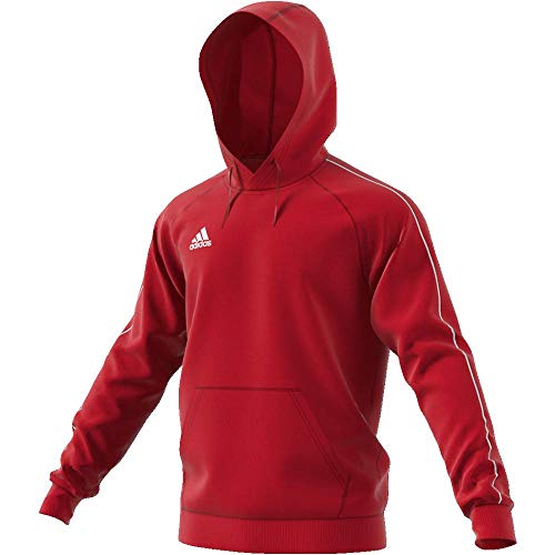 Adidas Core 18 Hoody Sudadera con Capucha, Hombre, Rojo (Rojo/Blanco), XL