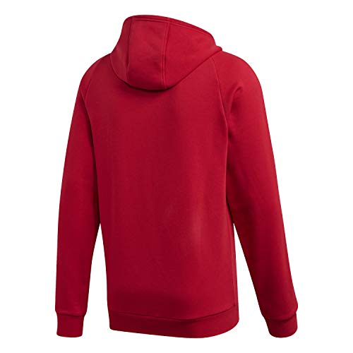 adidas CORE18 FZ Hoody Sweatshirt, Hombre, Power Red/White, S