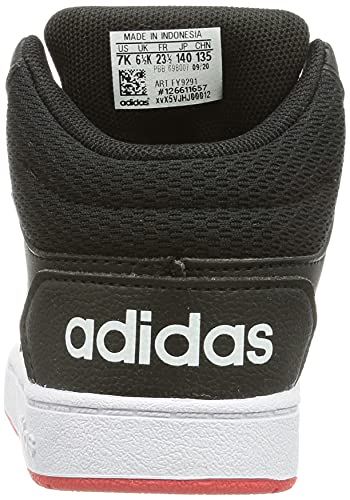 adidas Hoops Mid 2.0, Basketball Shoe Unisex bebé, Core Black/Footwear White/Vivid Red, 26 EU