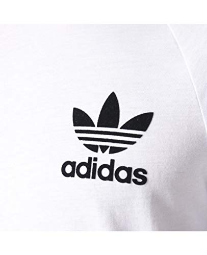 adidas Originals California - Camiseta para Hombre, Blanco/Negro, L