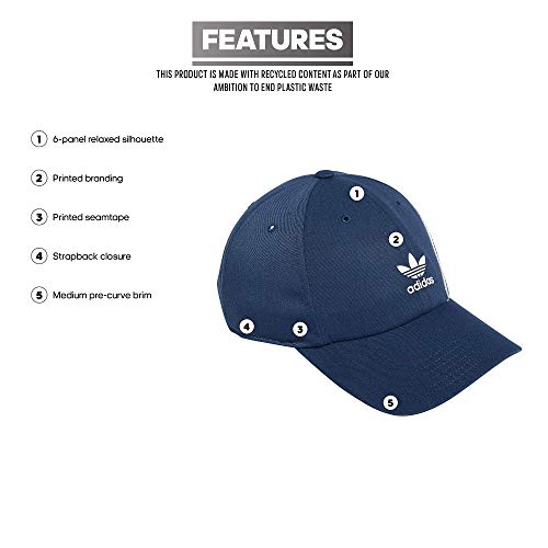 adidas Originals Men's SST Relaxed Fit Adjustable Cap, Crew Navy/White, One Size