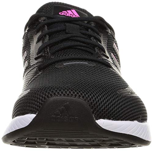 adidas Runfalcon 2.0, Road Running Shoe Mujer, Core Black/Grey/Screaming Pink, 38 EU