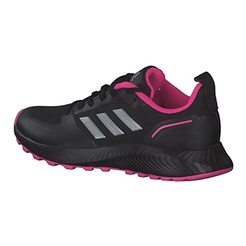 adidas Runfalcon 2.0 TR, Road Running Shoe Mujer, Core Black/Silver Metallic/Screaming Pink, 37 1/3 EU