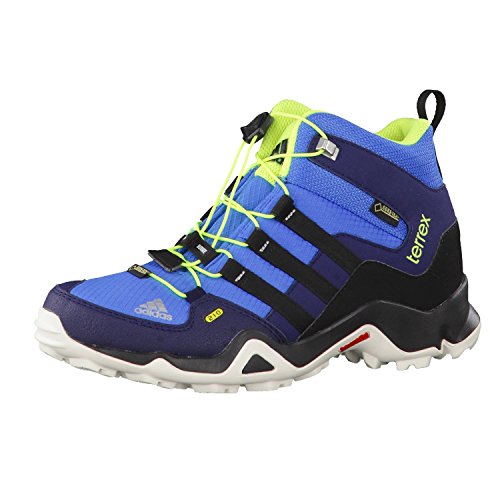 adidas Terrex Mid GTX K - Zapatillas para niño, Color Azul/Negro/Lima, Talla 36 2/3
