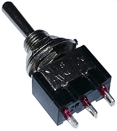 AERZETIX: 5x Interruptor conmutador de palanca SP3T (ON)-OFF-(ON) 3A/250V, 1 posición C10636