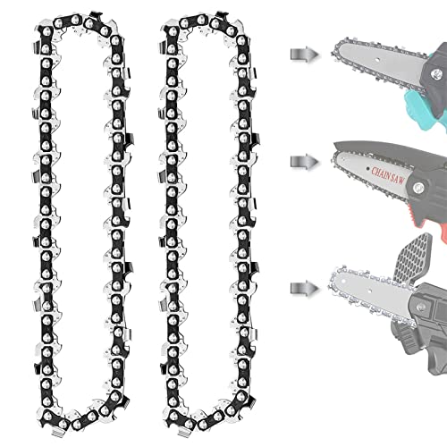 Aicoya 2 cadenas de 4 pulgadas para motosierra inalámbrica de 4 pulgadas