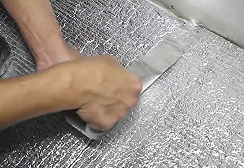 Aislante Térmico Reflexivo (10 x 0,6 m) con Cinta de Aluminio (10m) - para aislamiento de cajas de persianas, radiadores, paredes, vehículos, remolques, techos, garajes… - Antihumedades
