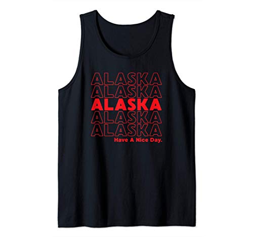Alaska Grocery Bag Thank You Funny State Gift Camiseta sin Mangas