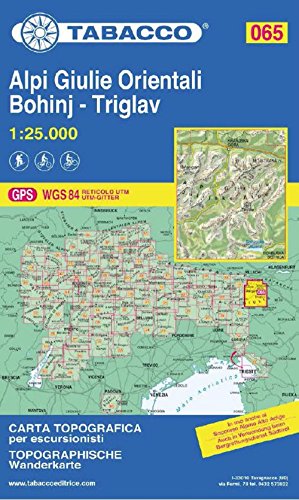Alpi Giulie Orientali - Bohinj - Triglav 1:25.000: 65 (Carte topografiche per escursionisti)