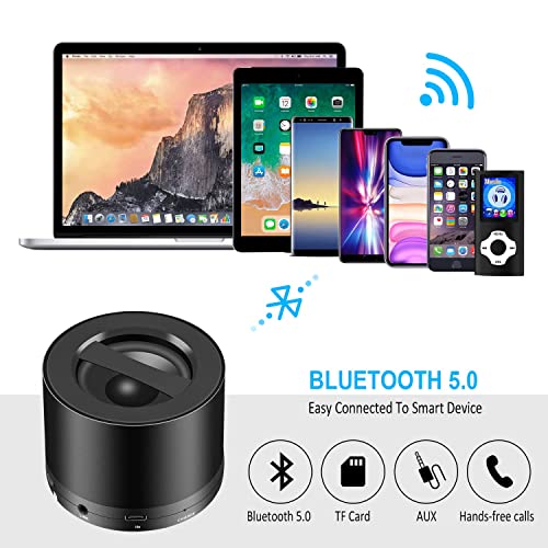 Altavoz Bluetooth inalámbrico, Mini Altavoz portátil, Sonido estéreo HD, micrófono Incorporado para Radio, AUX, tamaño para Viajes, Deportes, Trabajo en casa con teléfonos portátiles