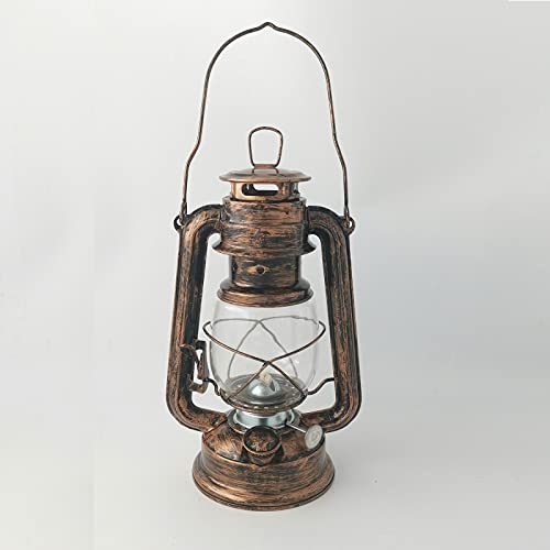 amanigo Lámpara de petróleo de hierro – Vintage Hurricane lámpara de petróleo para interiores y exteriores