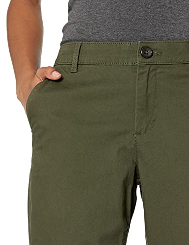 Amazon Essentials Cropped Girlfriend Chino Pant (Plus + Missy) Pantalones, Verde Oliva Oscuro, 48 Grande