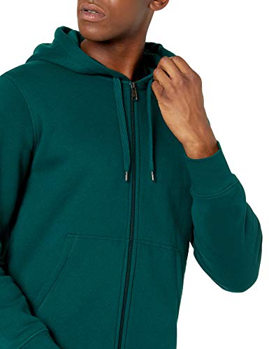 Amazon Essentials Full-Zip Hooded Fleece Sweatshirt Sudadera con Capucha, Verde Bosque, XXL