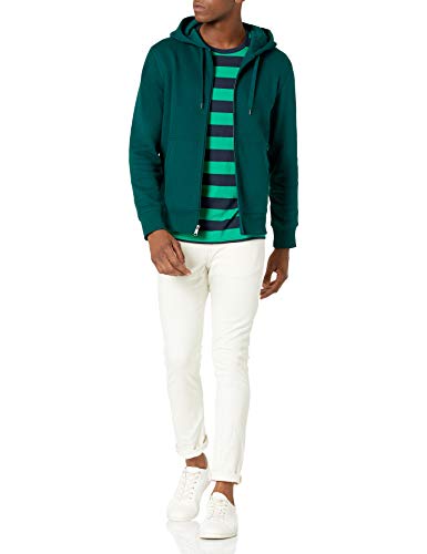 Amazon Essentials Full-Zip Hooded Fleece Sweatshirt Sudadera con Capucha, Verde Bosque, XXL