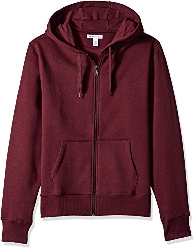 Amazon Essentials Full-Zip Hooded Fleece Sweatshirt sudadera, Rojo (burgundy), Medium