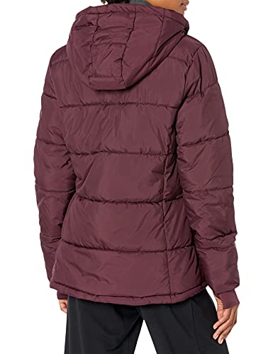 Amazon Essentials Heavy-Weight Hooded Puffer Coat Dress-Coats, Burgundy, US L (EU L - XL)