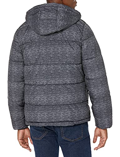 Amazon Essentials Heavy-Weight Hooded Puffer Coat Dress-Coats, Carbón Heather, US S (EU S)