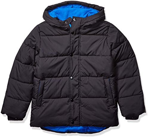 Amazon Essentials Heavy-Weight Hooded Puffer Coat Dress-Coats, Negro, S