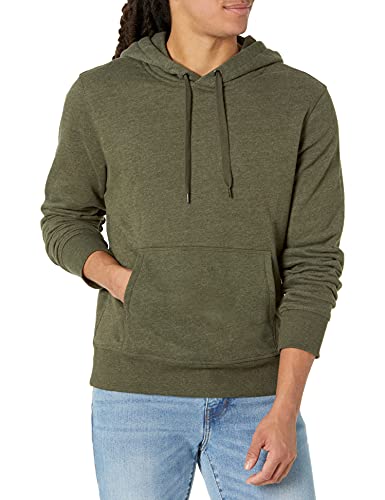 Amazon Essentials Hooded Fleece Sweatshirt Sudadera, Verde (Olive Heather), Medium