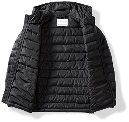 Amazon Essentials Light-Weight Packable Hooded Puffer Jacket Chaqueta, Negro, 9-10 años