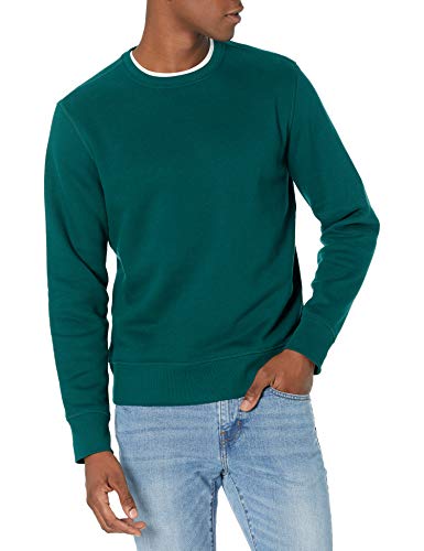 Amazon Essentials Long-Sleeve Crewneck Fleece Sweatshirt Sudadera, Verde Bosque, XL