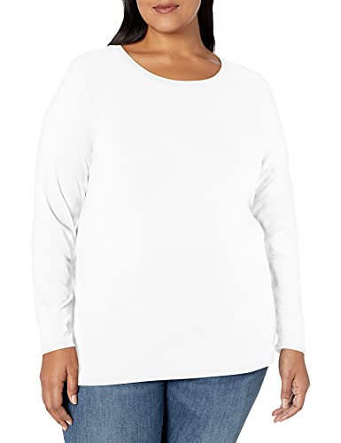 Amazon Essentials Long-Sleeve T-Shirt novelty-t-shirts, Blanco, Large