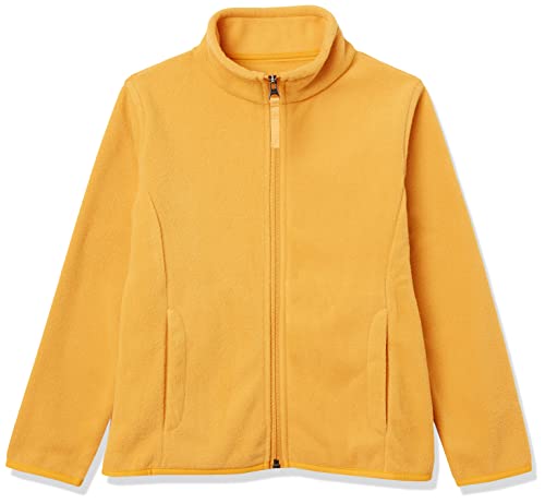 Amazon Essentials Polar Fleece Full-Zip Mock Jackets Chaqueta, Amarillo Dorado, 10 años