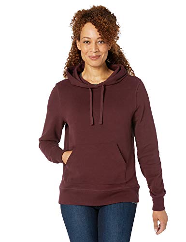 Amazon Essentials – Sudadera de tejido de rizo francés con capucha y forro polar para mujer, Rojo (Burgundy), US XL (EU 2XL)