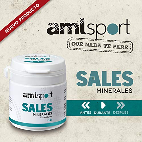 AMLsport - Sales minerales – 25 cápsulas hidratación durante y después del entreno. Apto para veganos.